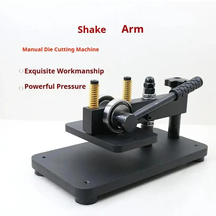 Machine de découpe manuelle à bras oscillant pour cuir