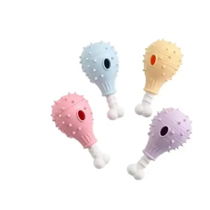 Jouet à mâcher distributeur de friandises pour chien en silicone résistant à la morsure et promoteur de la santé bucco-dentaire pour chiot et chien occassions spéciales et quotidiennes