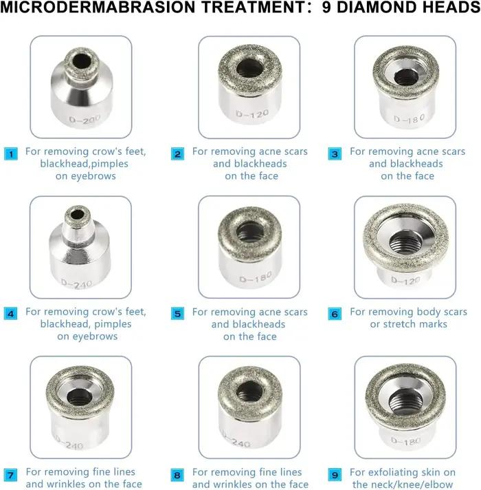 Machine portative de Microdermabrasion de diamant soins de la peau du visage dispositif de beauté d'