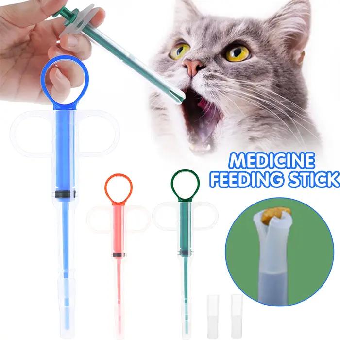 Distributeur de médicaments pour animaux de compagnie, seringue pour chat, tireur de pilules, distributeur de comprimés pour chien, seringue à pointe souple, pistolet à pilules, poussoir de médicament pour chiens universel, facile à utiliser et durable
