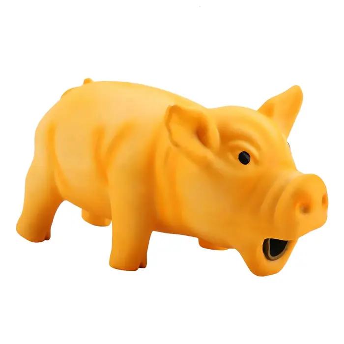 Jouets à mâcher en latex pour chiens et chiots, en forme de cochon mignon qui ronfle et couine