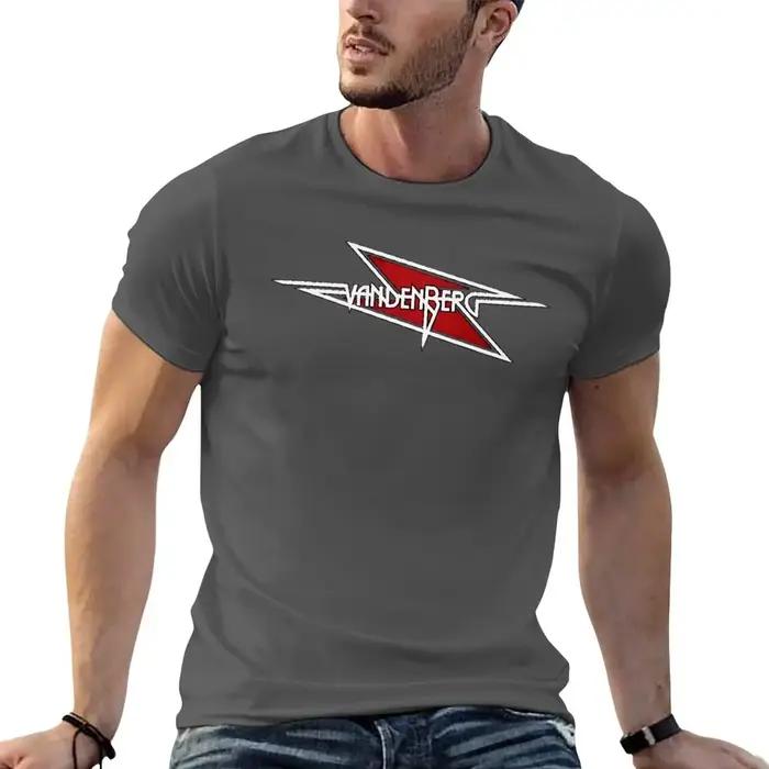 T-shirt Vandenberg Logo pour hommes, coton respirant, style décontracté, solides couleurs, pour Saint-Valentin et culture anime, occasions spéciales