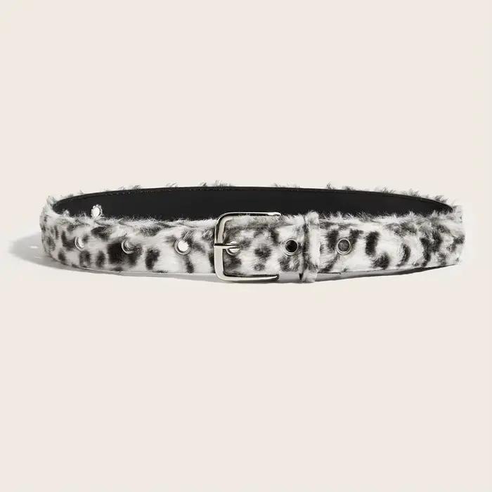 Ceinture en peluche rose pour femmes, tendance Y2k, accessoires pour jeans polyvalents, boucle ardil