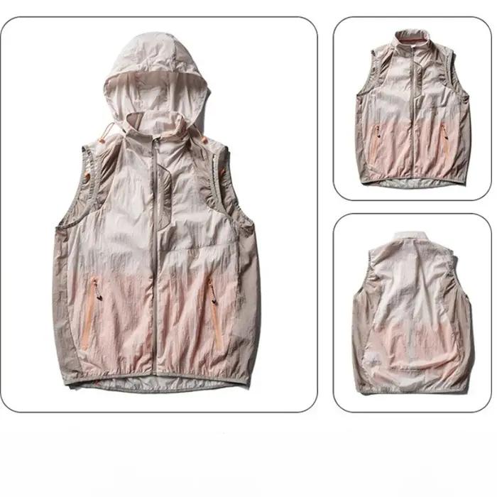 Gilet de randonnée pour homme, léger, respirant, séchage rapide, protection solaire, hydrofuge, réfl