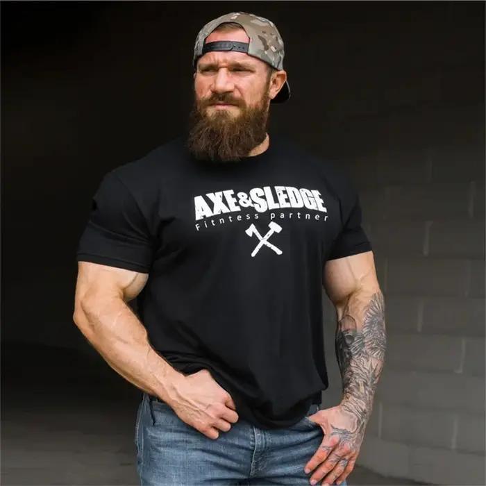 Nouveaux sports d'été hommes T-shirt ample coton mode surdimensionné homme T-shirt Gym course Street