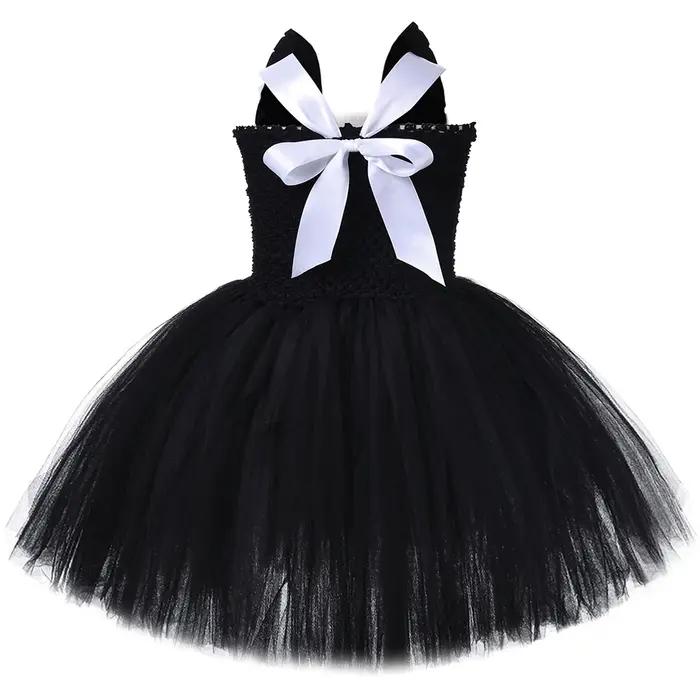 Robe tutu chat noir pour filles, costumes de carnaval et d'Halloween pour enfants, déguisement anima