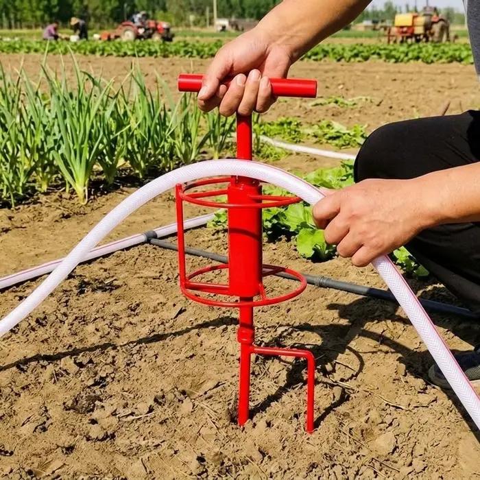 Support d'angle pour tuyau d'arrosage avec rouleau anti-torsions et nœuds