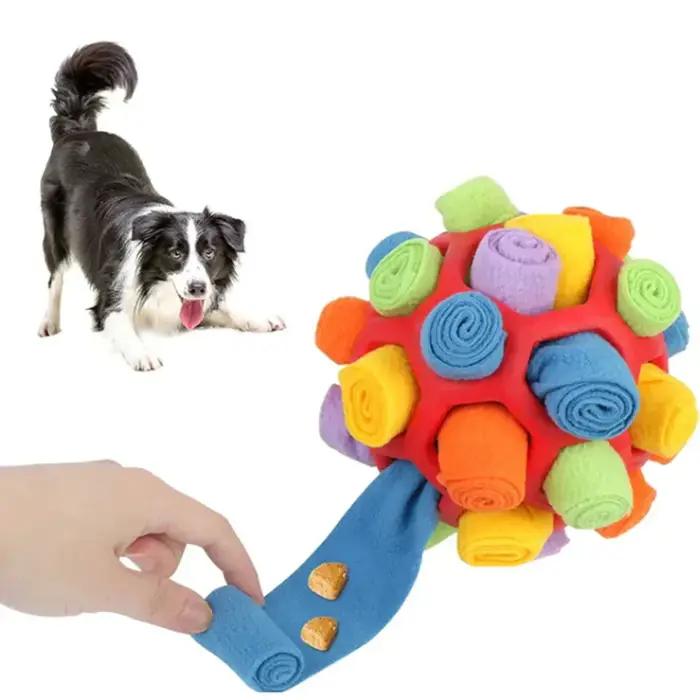 Boule reniflante pour chien jouet en peluche stimulant pour chiens réduire stress et anxiété occasions spéciales distraction à domicile jouet et mangeoire