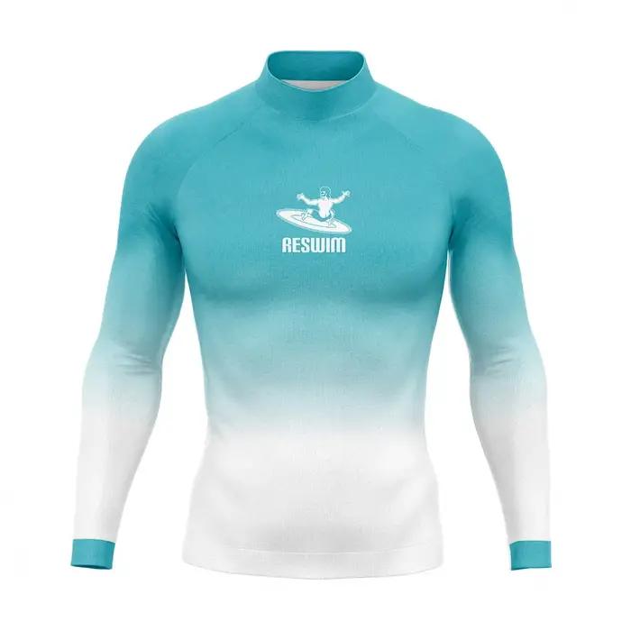 Nouveaux T-shirts de surf et de plongée pour hommes, maillots de bain, rashguards à manches longues,