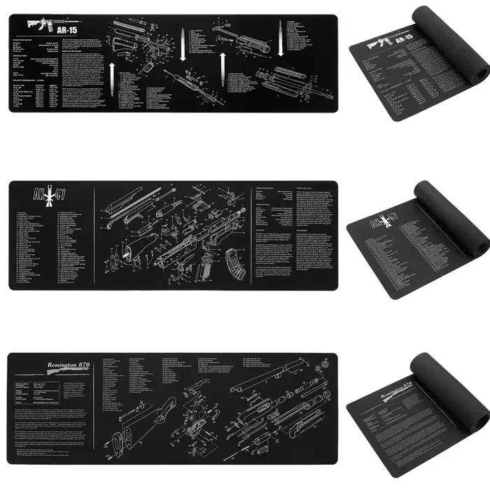 15 AK 47 Remington 870 fusil pistolet smith réparation construire tapis de banc nettoyage en caoutchouc avec pièces