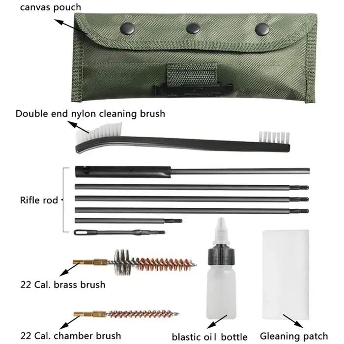 AR série 15 M16 tuyau brosse métal nettoyage M4 outil complet pistolet Kit accessoires de chasse Aк 47 fusil