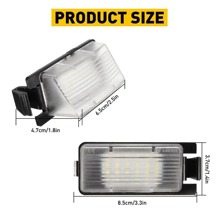 Éclairage de plaque d'immatriculation LED automatique, 2 pièces, blanc 6000K, pour NISSAN Sentra Cub