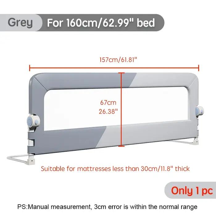 Barrière de sécurité pour lit de bébé PANGDUBE en tubes d'acier et tissu réglable en hauteur pour enfants de 0 à 6 ans occassions spéciales et décoration chambre