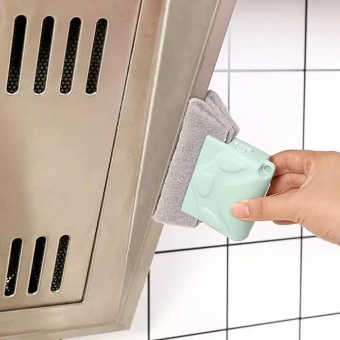 Brosse de nettoyage de fente de fenêtre main principale nettoyage ménager respectueuse de l'environnement couleur gris foncé jaune clair vert occasionnellement pour la cuisine et les espaces difficiles