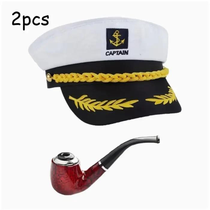 Chapeau de marin pour adultes – Accessoire de costume de capitaine pour hommes et femmes
