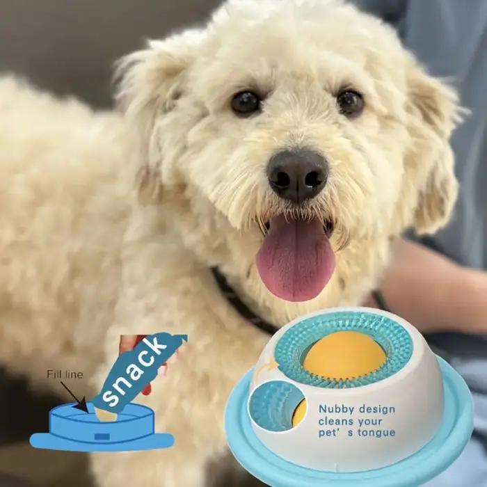 Bol de léchage auto-apaisant en plastique pour chiens et chats occasion spéciale distraction et soin des animaux de compagnie