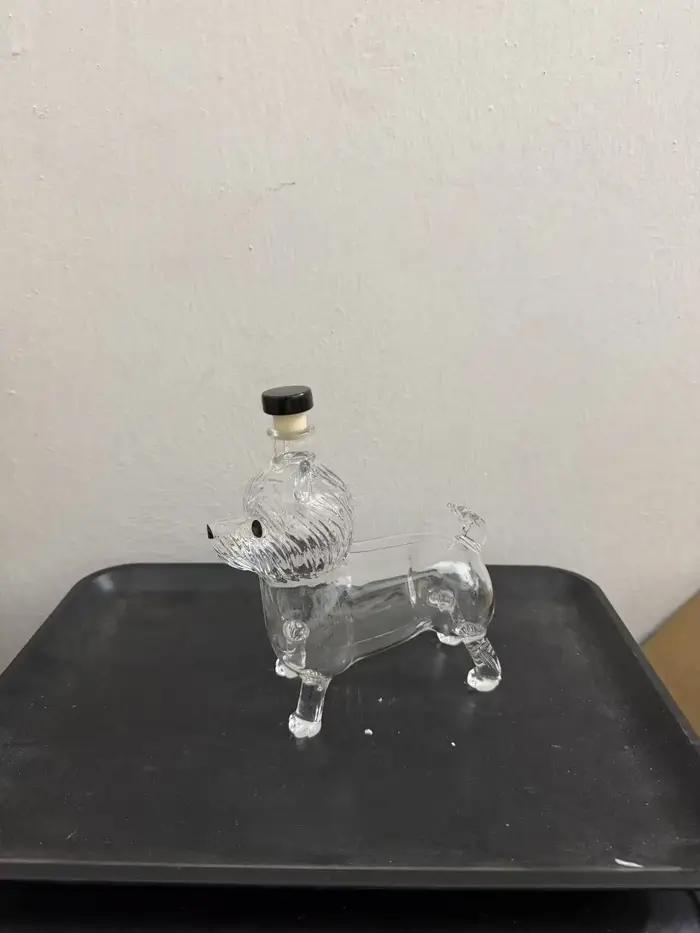 Carafe à whisky en verre en forme de chien West Highland Terrier