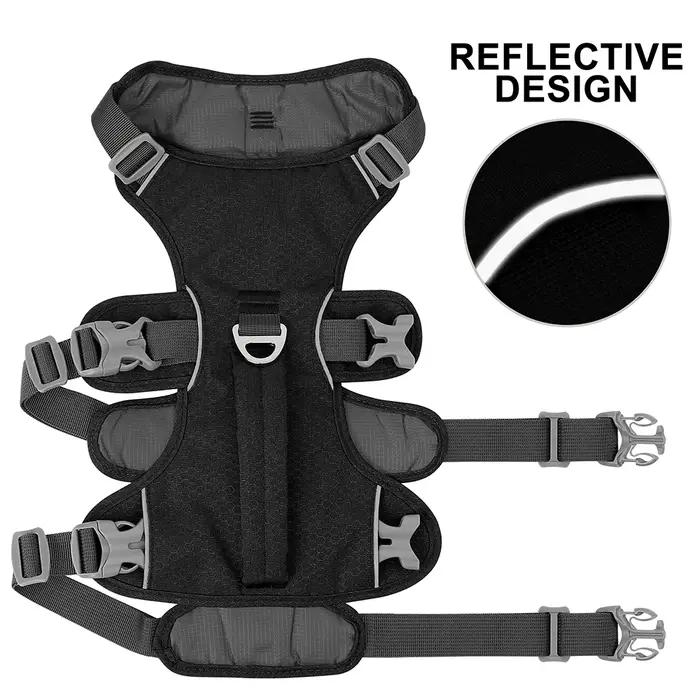 HarNISSAN-SFP Casting pour chien de compagnie en nylon, glaçure durable, poignée réglable, petit, moyen, grand chien, marche bouledogue