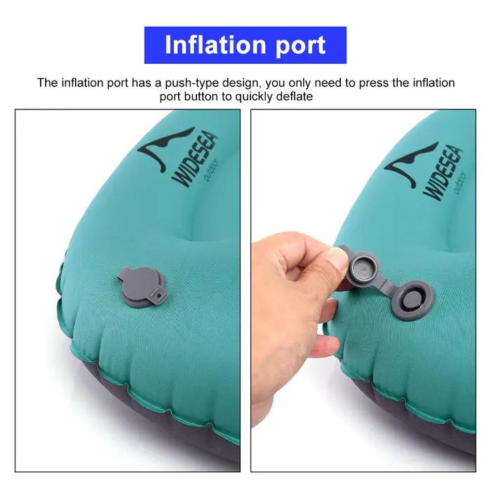 Widesea – oreiller gonflable Portable, équipement de Camping, coussin d'air pliable et compressible,