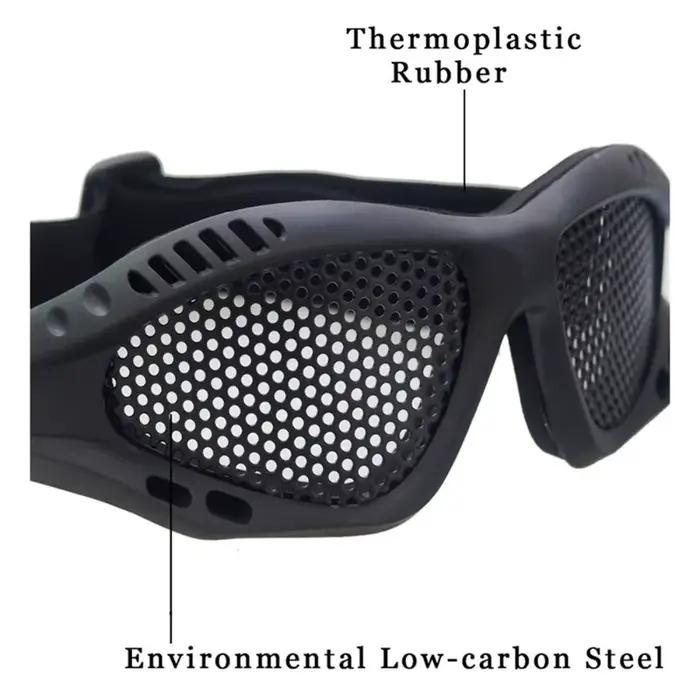 Lunettes de protection tactiques confortables pour airsoft et chasse - Verres anti-buée avec lentilles métal/PC