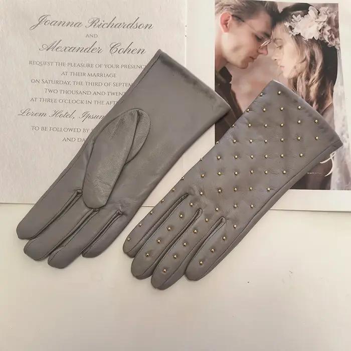 Nouveaux gants d'hiver en peau de mouton pour femmes avec écran tactile