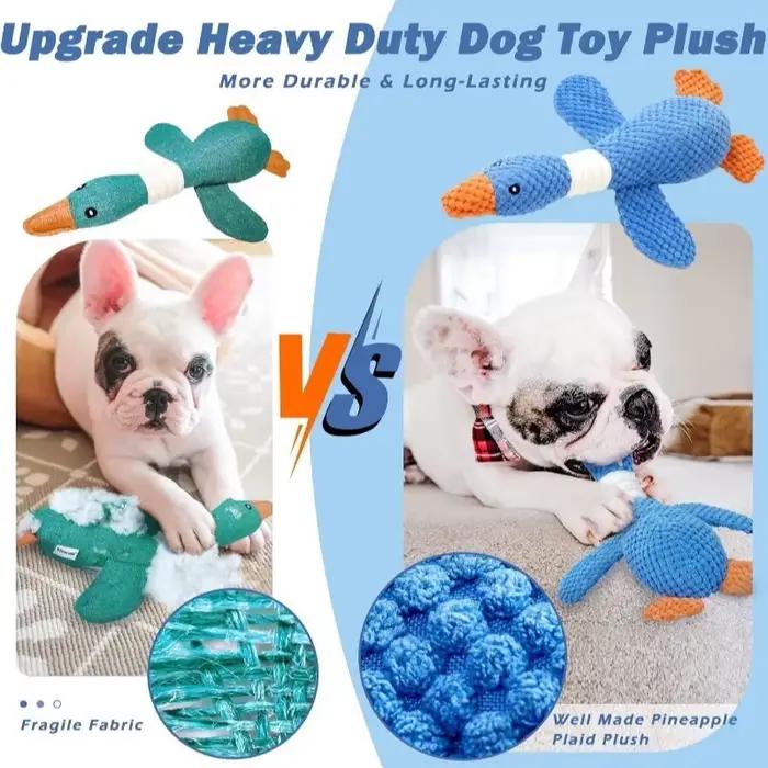 Jouets en peluche pour chiens résistants avec sons amusants pour apaiser et divertir chiots et chiens agressifs