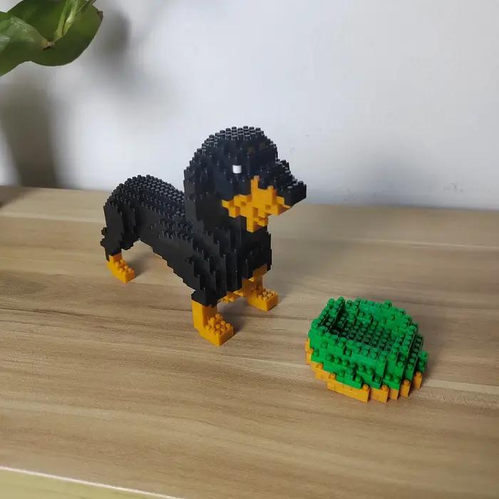 Jouet de bloc de construction pour chien mini teckel ultra mignon : cadeau préféré