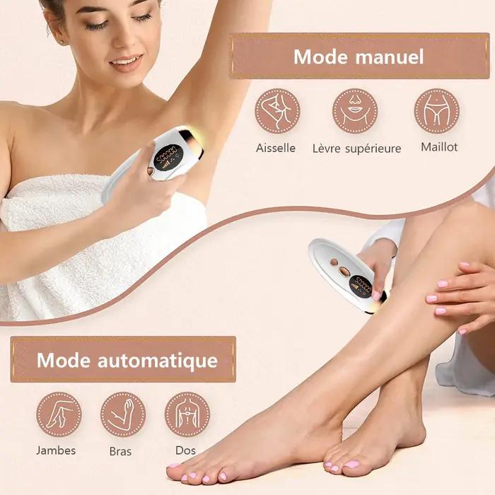 Épilateur laser IPL Peicon pour femmes, épilation permanente et indolore pour le visage, bikini, aisselle et tout le corps occasions spéciales