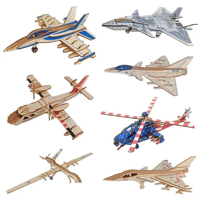 Kit de Puzzle de chasseur 3D en bois
