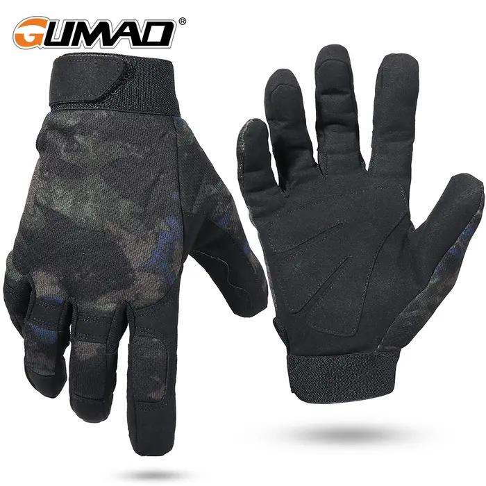 Gants tactiques été homme pour vélo, chasse et escalade - Mitaines camouflage plein doigts outdoor