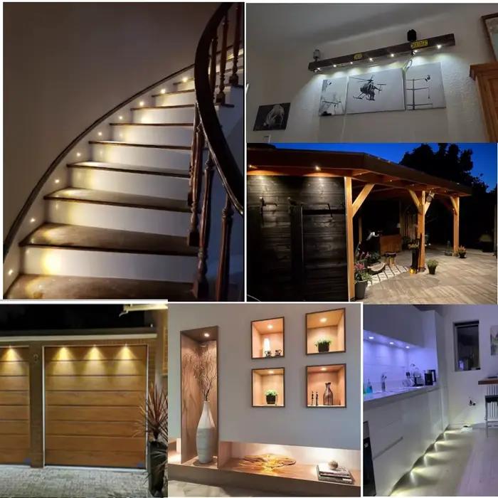 1W Mini projecteur IP65 15mm encastré Spot LED lumières 12V plafond Downlight escalier armoire Spots