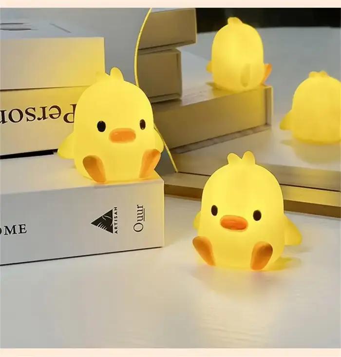 Canard veilleuse chambre décoration mignon dessin animé Animal veilleuse cadeaux de noël pour chambre d'enfants chevet lampe de couchage