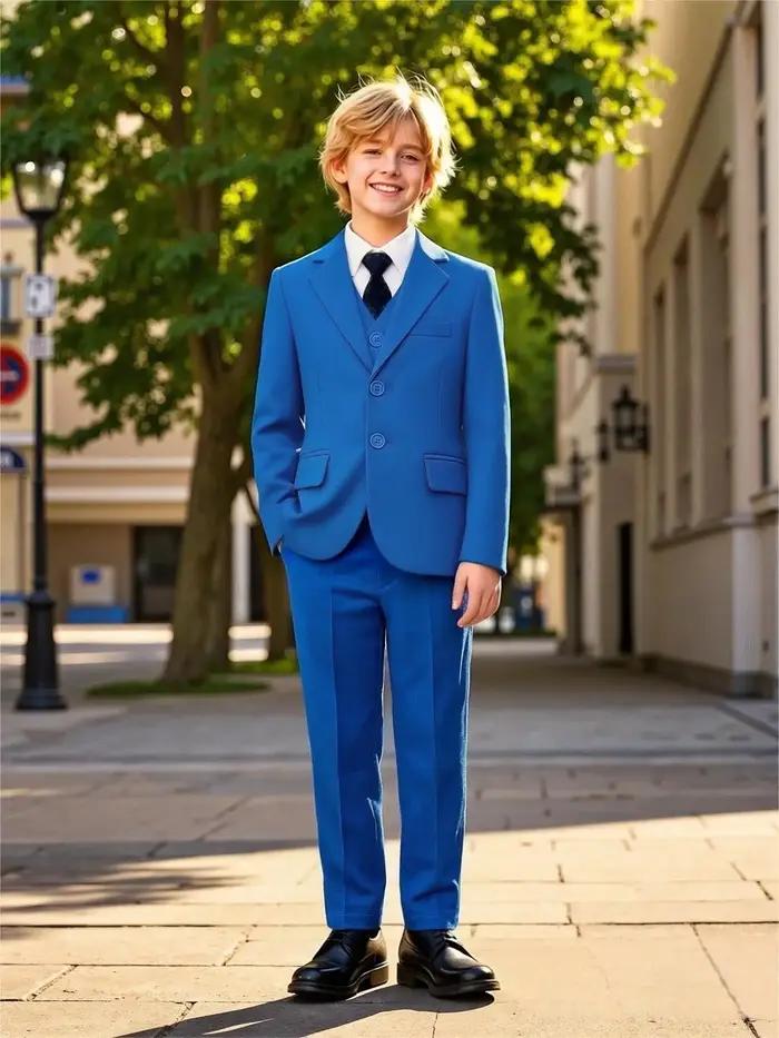 Costume 5 pièces pour garçons : veste