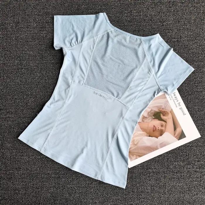 Chemise de sport de plein air pour femmes, vêtements de Yoga, T-Shirt de Fitness, de course, d'entra