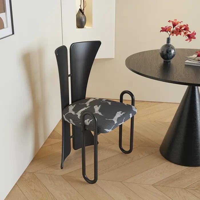 Chaise de salle à manger à dossier haut Wabi-Sabi de styliste danois, tabouret de Table rétro B & B,