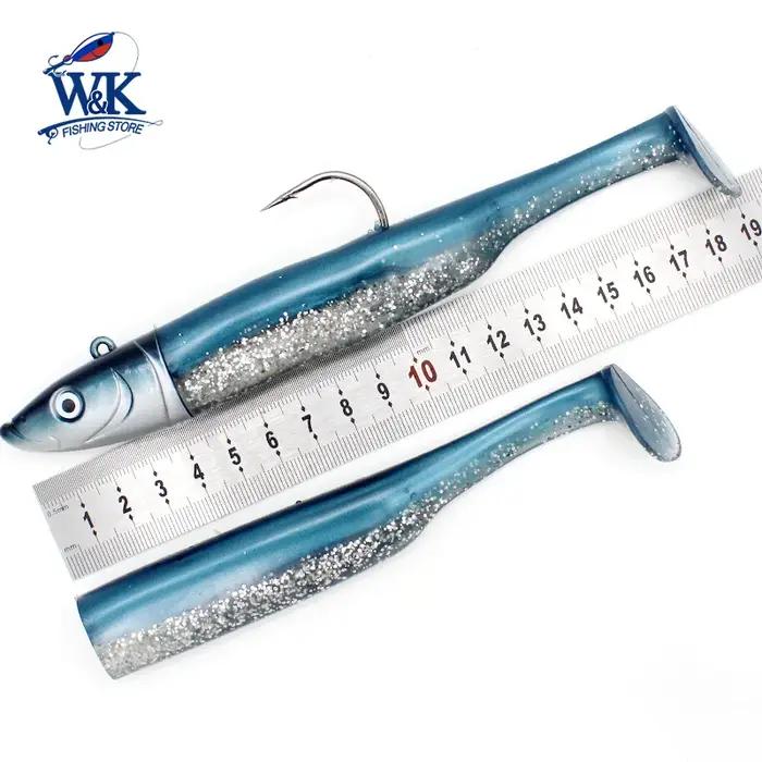 KIT d'appâts souples avec queue de pagaie 120g JIG 14.5cm, pour poisson roche, morue, Pollock, leurr