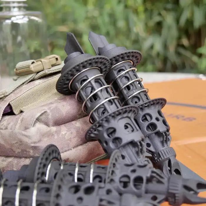 Accessoires de lance-pierre créatifs portables d'extérieur EDC : Compartiment de rangement pour chargeurs et pilules