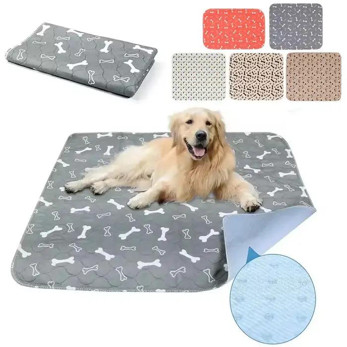Tapis de lit réutilisable pour animaux de compagnie absorption rapide antibactérien antidérapant design élégant pour chiots chiens grandes tailles usage quotidien entraînement voyage cadeau spécial