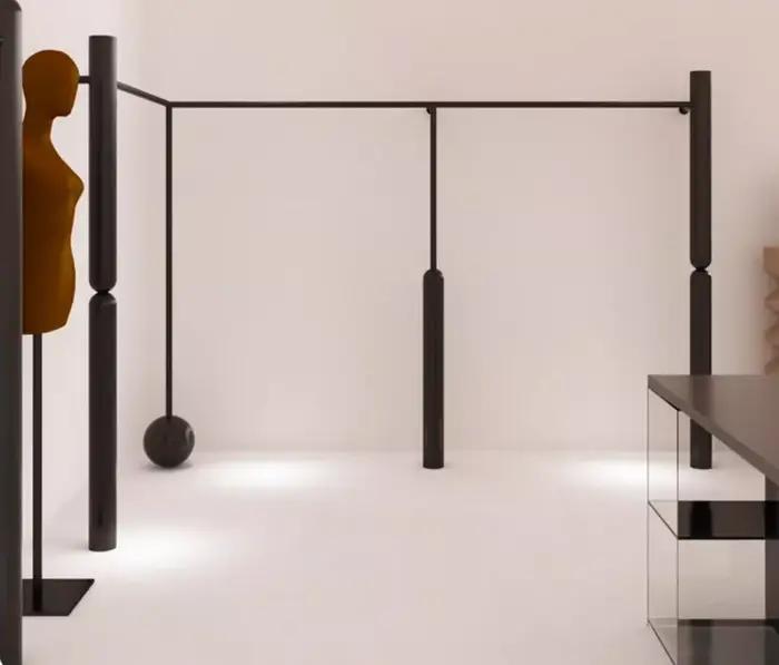 Etagère d'affichage de magasin pour vêtements pour femmes supports racks de stockage robuste et design moderne pour boutiques de mode